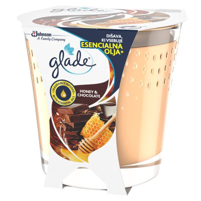 GLADE® ΚΕΡΙ - HONEY & CHOCOLATE. ΑΡΩΜΑΤΙΚΟ ΧΩΡΟΥ ΣΕ ΜΟΡΦΗ ΣΤΕΡΕΟΥ ΚΕΡΙΟΥ