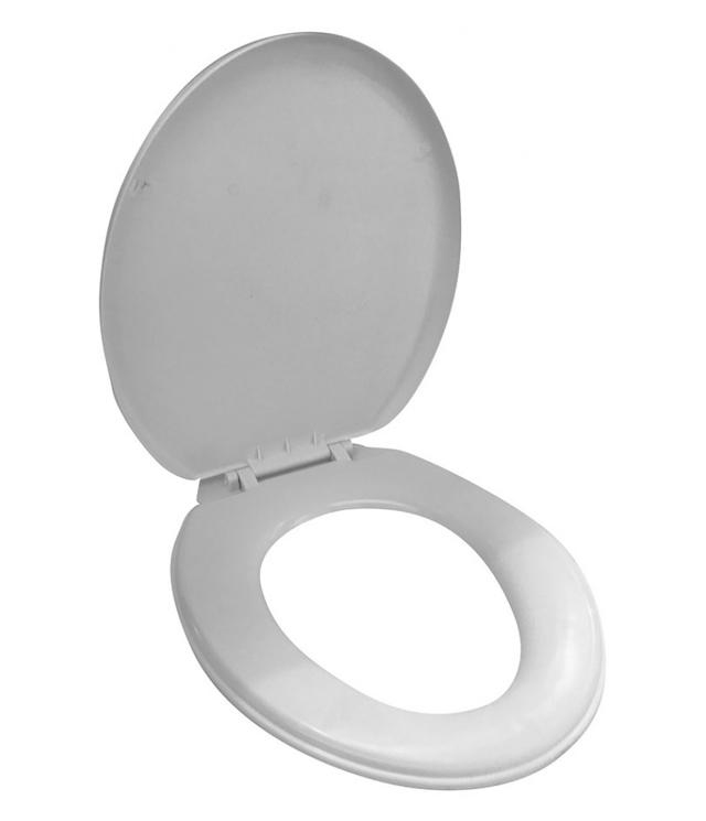 PLASTIC TOILET SEAT WHITE 45X36CM