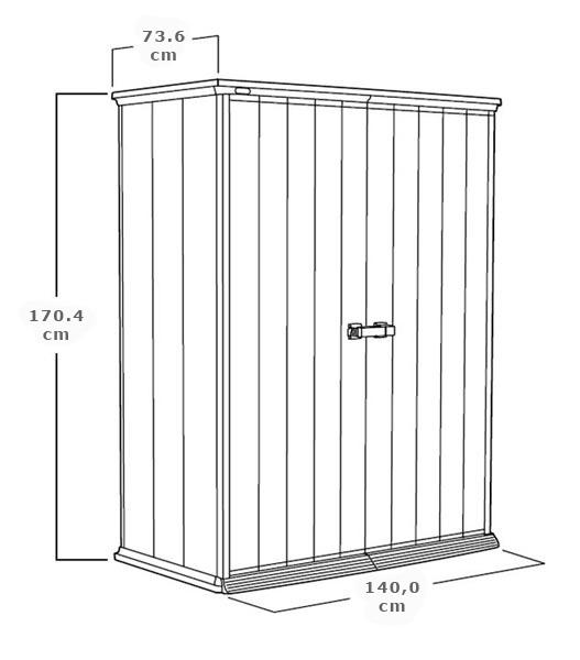 KETER HIGH STORE DUO ΑΠΟΘΗΚΕΥΤΙΚΟΣ ΧΩΡΟΣ 140X77X181.5CM