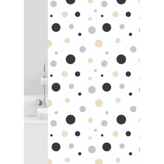 TEXTILE SHOWER CURTAIN HAPPY DOTS