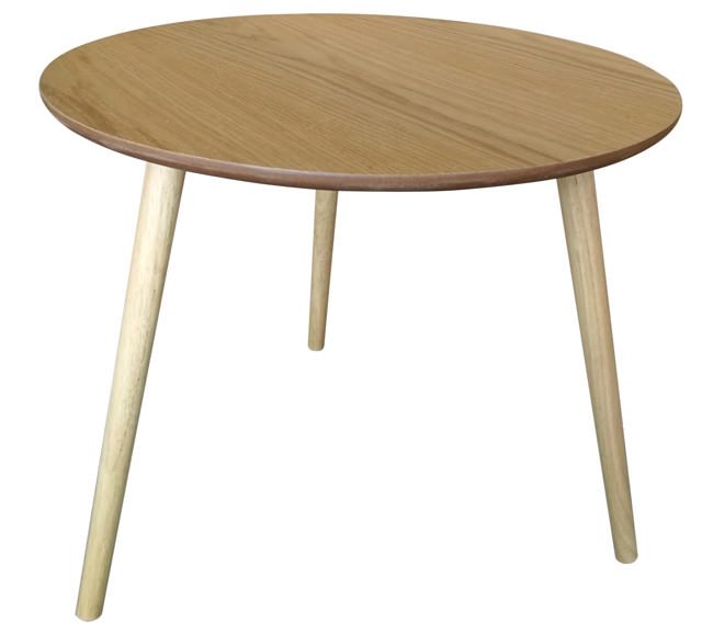 ROUND TABLE OAK VENEER 58X58X51CM