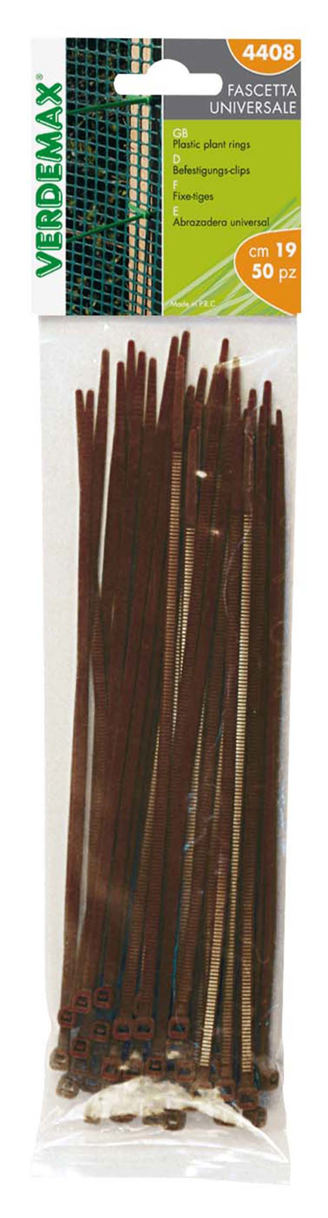 VERDEMAX CABLE TIES 19CM 50PCS BROWN