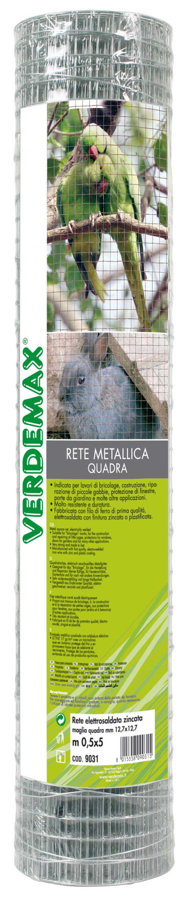 VERDEMAX METAL SQ NET 50CMX5M GREY