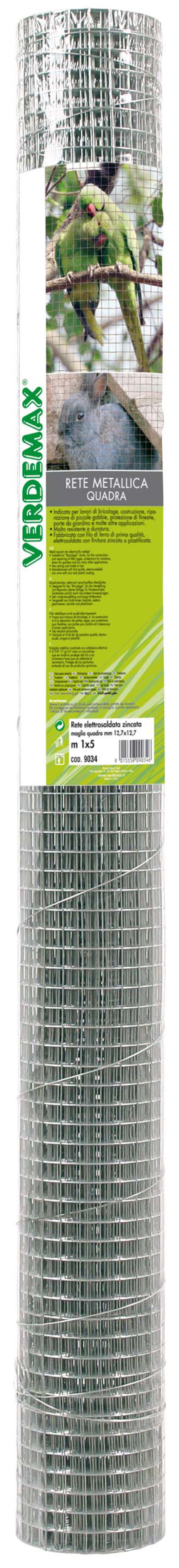 VERDEMAX METAL SQ NET 1X5M GREY