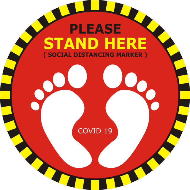 STAND HERE SIGN