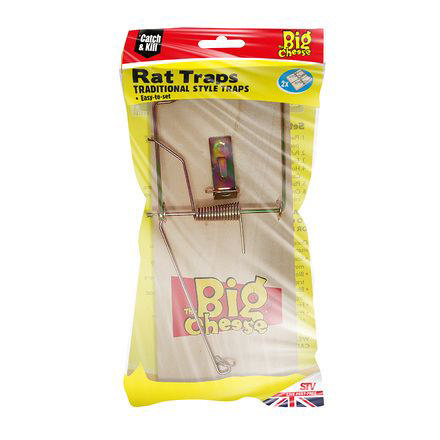 BIG CHEESE 2PCS WOODEN MOUSE TRAP