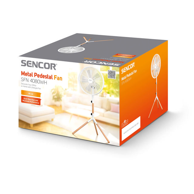 SENCOR SFN 4080WH ΜΕΤΑΛΛΙΚΟΣ ΕΠΙΔΑΠΕΔΙΟΣ ΑΝΕΜΙΣΤΗΡΑΣ 50W ⌀40CM