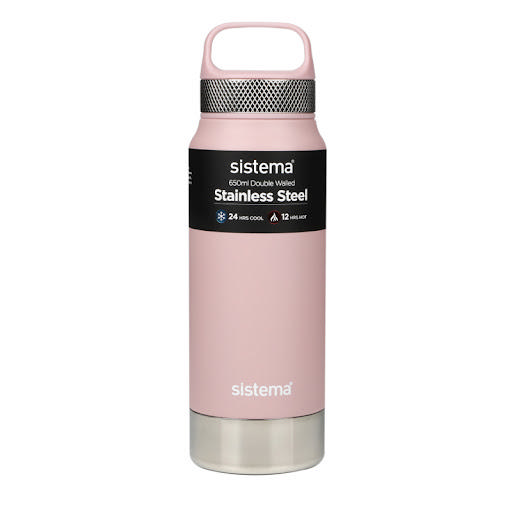 SISTEMA HYDRATION BOTTLE STAINLESS STEEL 650ML 5 ASSORTED COLORS