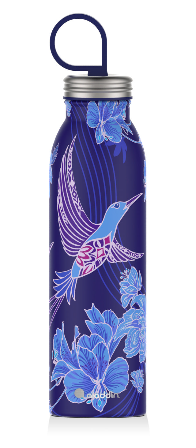 ALADDIN NAITO CHILLED THERMAVAC WATER BOTTLE RIVERSIDE INDIGO 550ML 9 HRS COLD