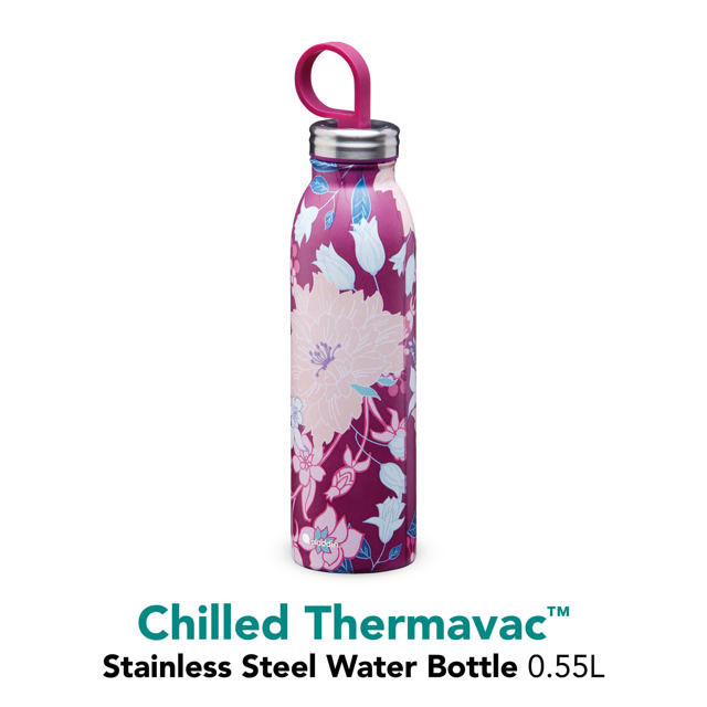 ALADDIN NAITO CHILLED THERMAVAC WATER BOTTLE DAHLIA BERRY 550ML 9 HRS COLD