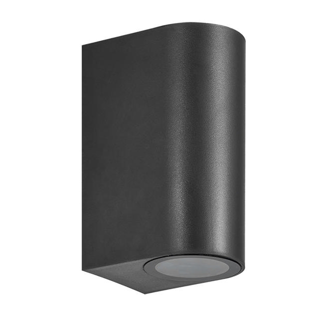 SUNLIGHT 2xGU10 (MAX.2x10W) WALL LIGHT UP & DOWN DARK GREY IP44 L70xW95x150MM