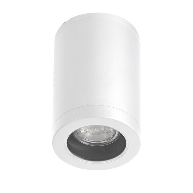 SUNLIGHT 1xGU10 (MAX.10W) CEILING LIGHT CYLINDER WHITE IP54 WHITE Ø90xH140MM