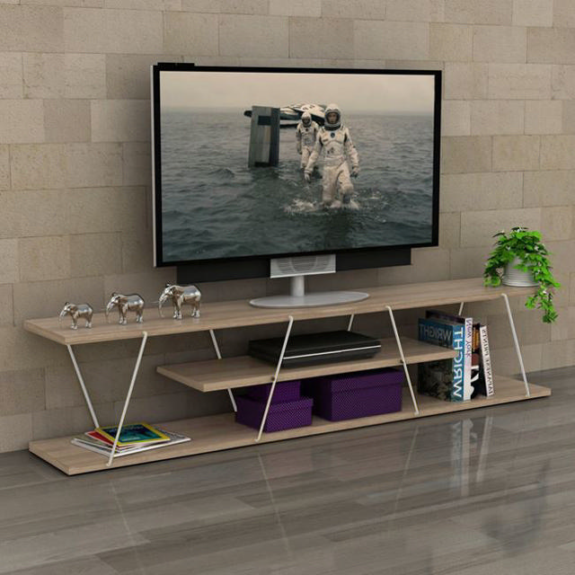 TV STAND WOODEN WITH METAL 143X32X31CM