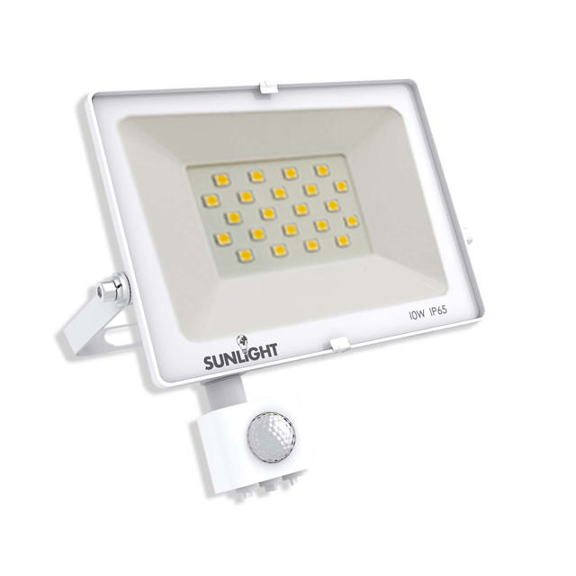 SUNLIGHT LED 10W SLIM FLOODLIGHT WITH SENSOR 1200LM 4000K IP54