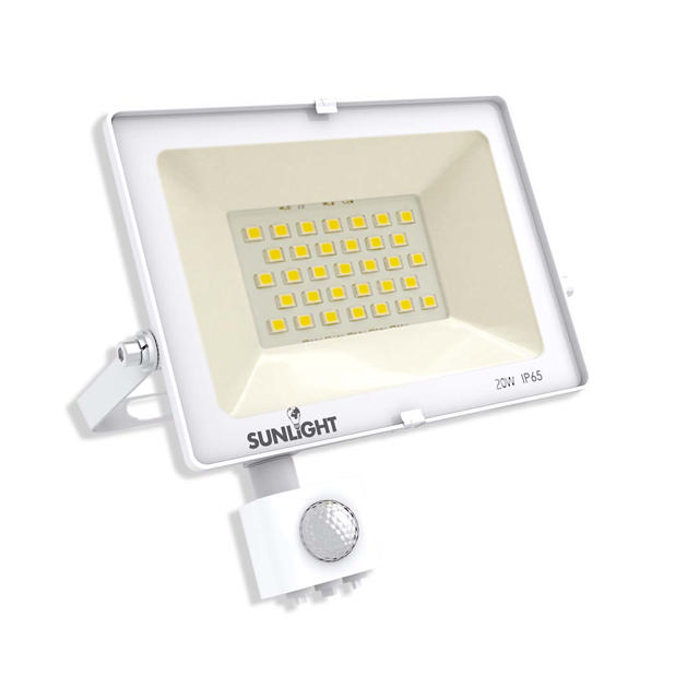 SUNLIGHT LED 20W ΛΕΠΤΟΣ ΠΡΟΒΟΛΕΑΣ ME ΑΙΣΘΗΤΗΡΑ 2400LM 4000K IP54