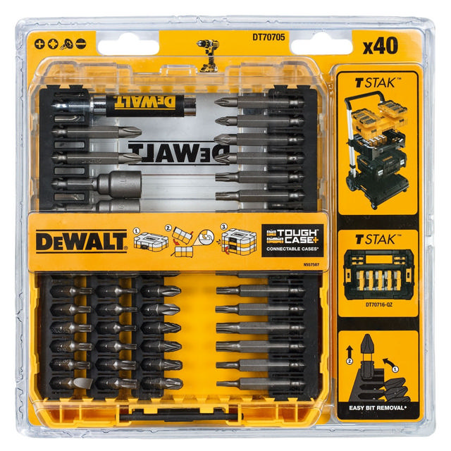 DEWALT SET SCREWDRIVER BITS 40PCS