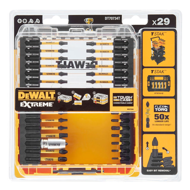 DEWALT SET SCREWDRIVER BITS 34PCS