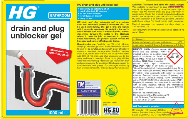 HG GEL UNBLOCKER 1L