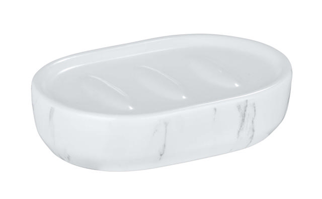 WENKO CERAMIC SOAP DISH ADRADA WHITE/ GREY