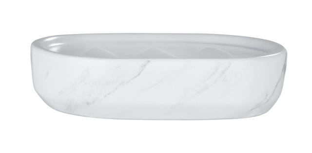 WENKO CERAMIC SOAP DISH ADRADA WHITE/ GREY