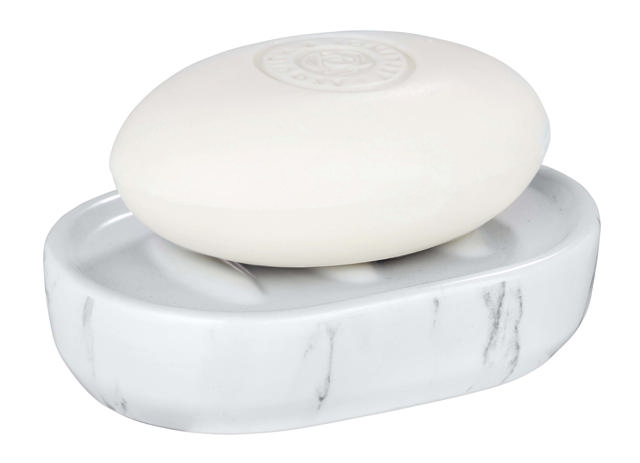 WENKO CERAMIC SOAP DISH ADRADA WHITE/ GREY