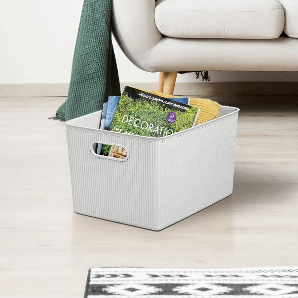 TATAY STORAGE BASKET 38.5X29.4X23CM 22L WHITE