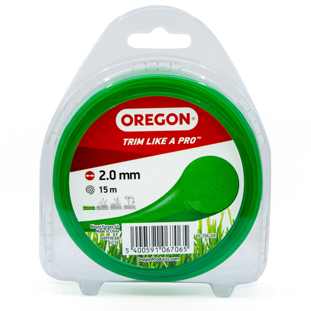 OREGON STRIMMER LINE 2MMX15M GREEN