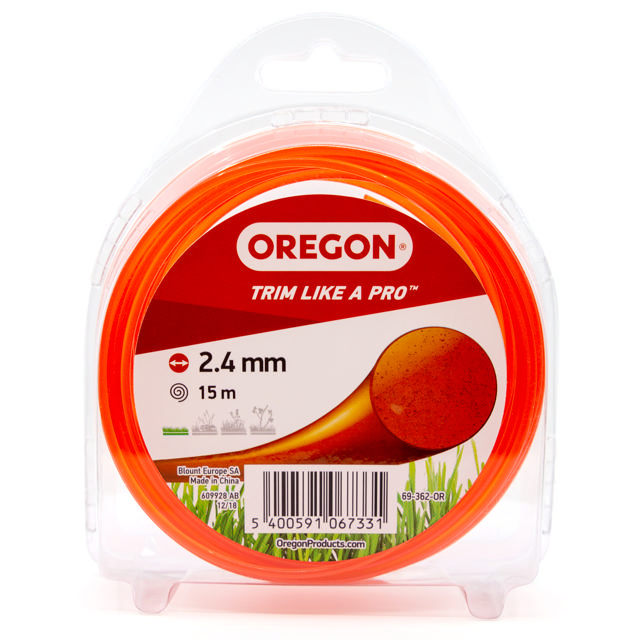 OREGON STRIMMER LINE 2.4MMX15M ORANGE