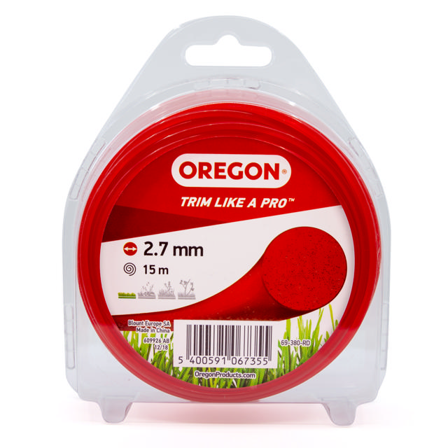 OREGON STRIMMER LINE 2.7MMX15M RED