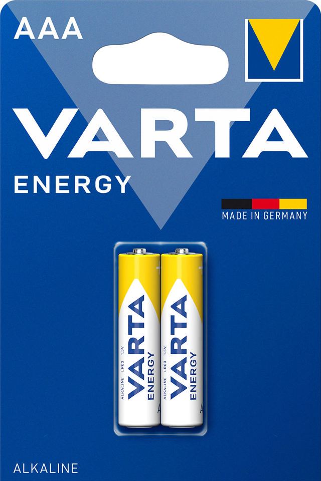 VARTA ENERGY ALKALINE BATTERIES AAA, MICRO, LR03, 1,5V, 2-PACK