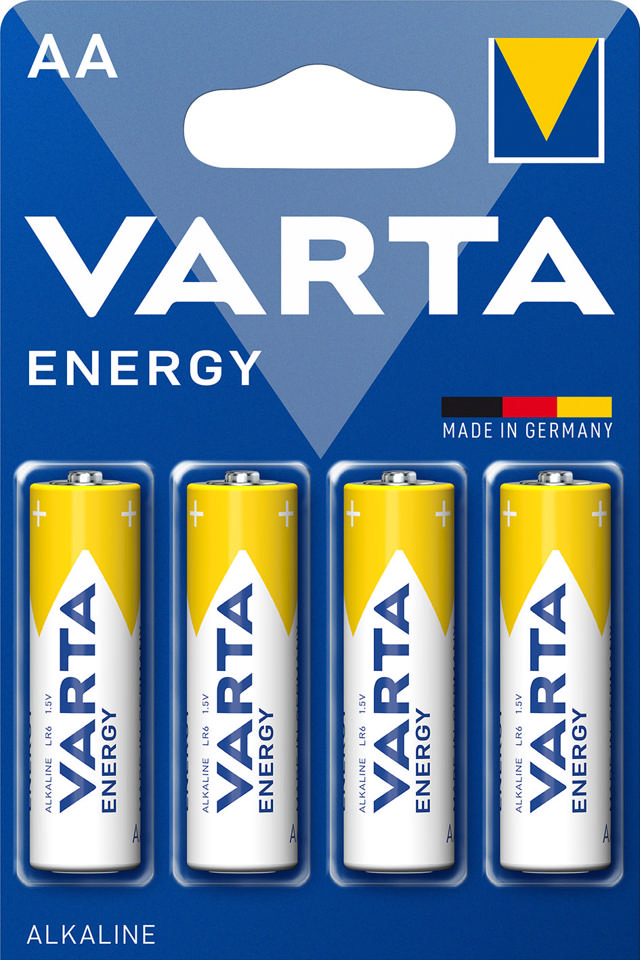 VARTA ENERGY ALKALINE BATTERIES AA, MIGNON, LR6, 1,5V, 4-PACK