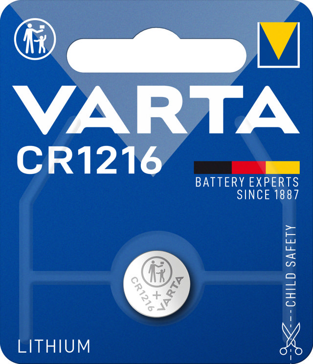 VARTA LITHIUM COIN CR1216 (BUTTON CELL BATTERY, 3V) PACK OF 1