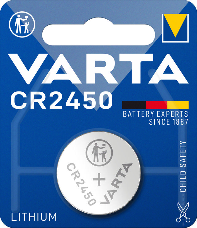 VARTA LITHIUM COIN CR2450 (BUTTON CELL BATTERY, 3V) PACK OF 1