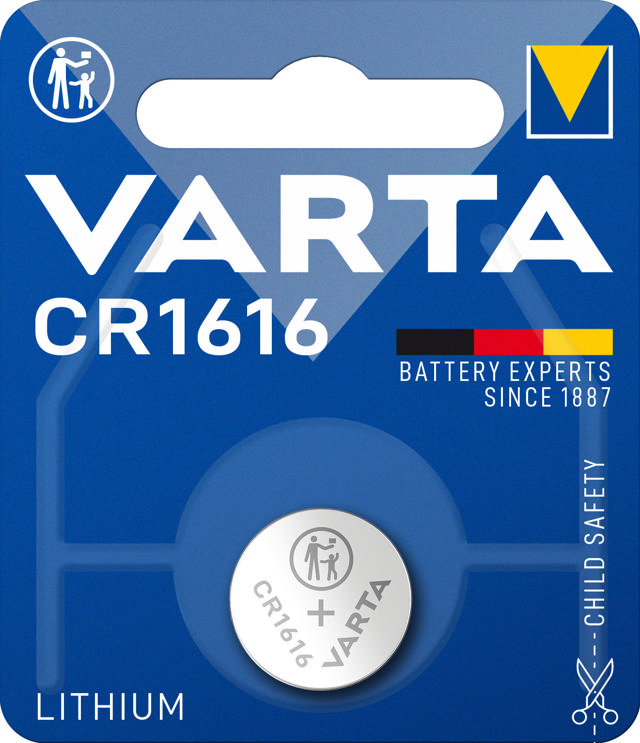 VARTA LITHIUM COIN CR1616 (BUTTON CELL BATTERY, 3V) PACK OF 1