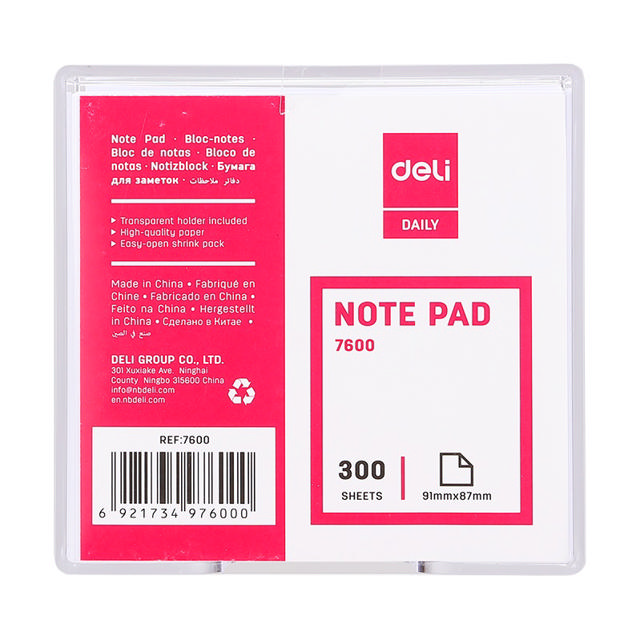 DELI NOTEPAD 107X96MM 300 SHEEΤ