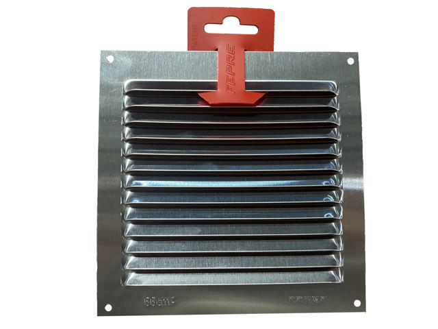 VENTILATOR AIR GRILL 0.6MM 15X15CM NATURAL SILVER