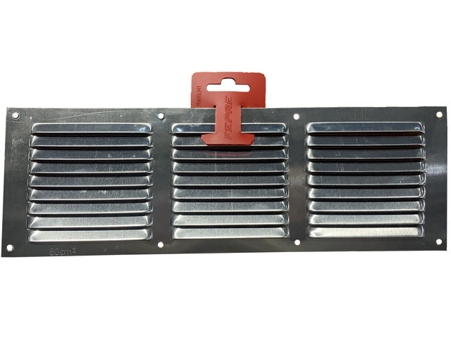 VENTILATOR AIR  GRILL 0.6MM 10X30CM NATURAL SILVER