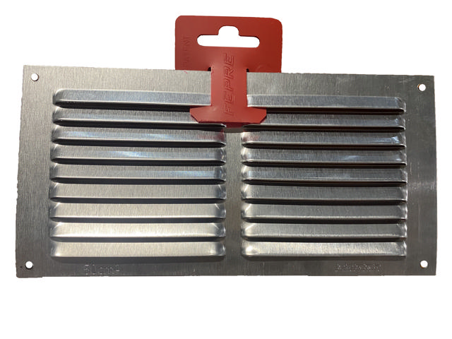 VENTILATOR AIR GRILL 0.6MM 10X20CM NATURAL SILVER