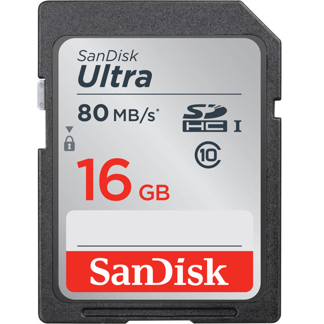 SANDISK SD CARD ULTRA 16GB80MB