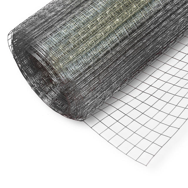 GALVANISED SQUARE MESH 51cmX2.5m 12.7MM MINI ROLL