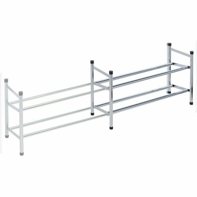 SHOE RACK WITH 2 LAYER 62-115CM TELESCOPIC