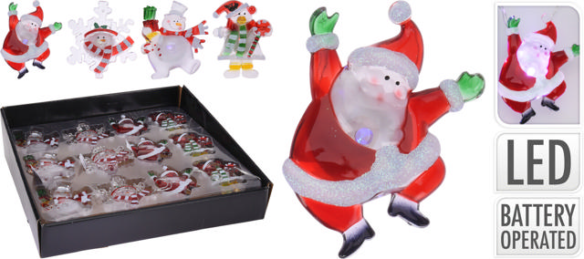 WINDOW DECO XMASFIGURE 9CM LED