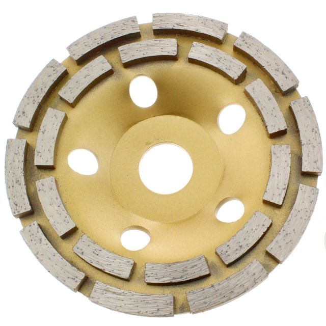 CROW 115MM DOUBLE ROW DIAMOND CUP GRINDING WHEEL