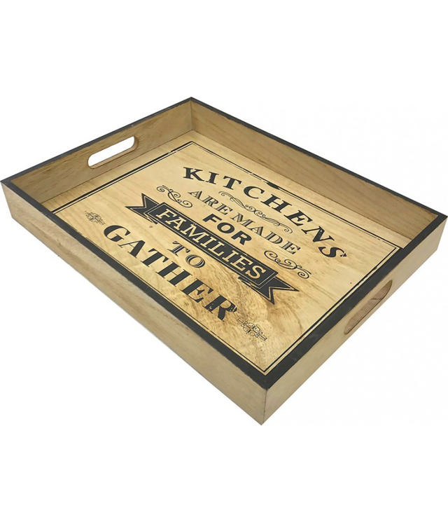 TNS WOODEN SERVING PLATE 40X30X5CM