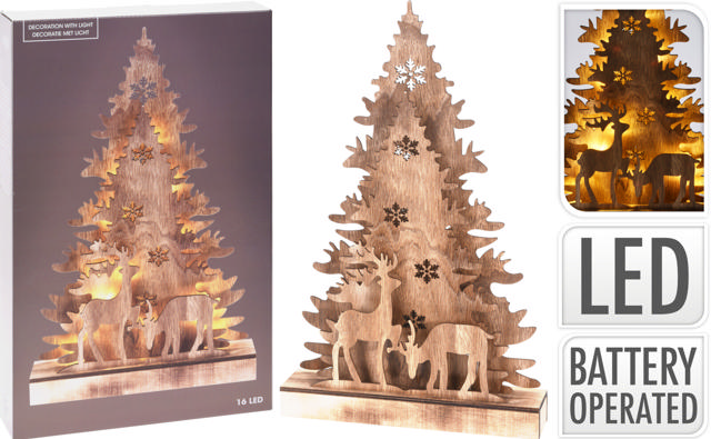 XMAS TREE SCENE 3D 16LED