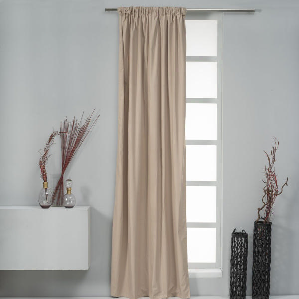 EASYHOME CURTAIN QAMAL BEIGE 140X270CM BLACKOUT