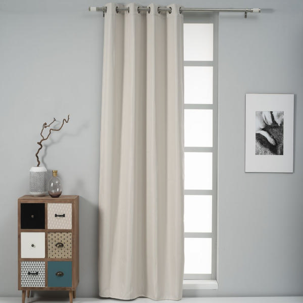 EASYHOME CURTAIN LUNA ECRU 140X260CM BLACKOUT