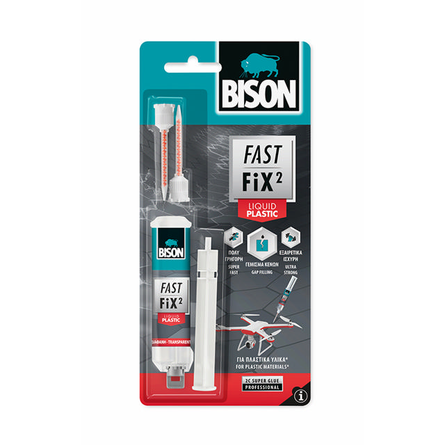 BISON FAST FIX² LIQUID PLASTIC STRONG REPAIR ADHESIVE 10GR