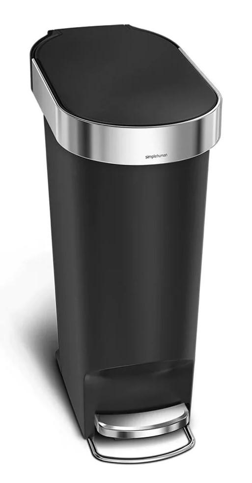 SIMPLEHUMAN SLIM PEDAL BIN 40L BLACK