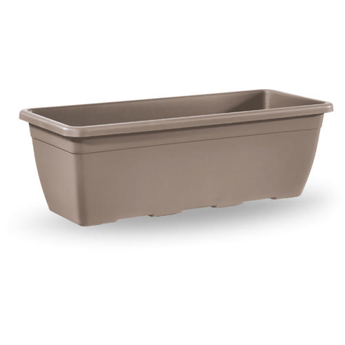 VECA PLASTIC POT RECTANGULAR 40X20X16CM LIGHT GREY 